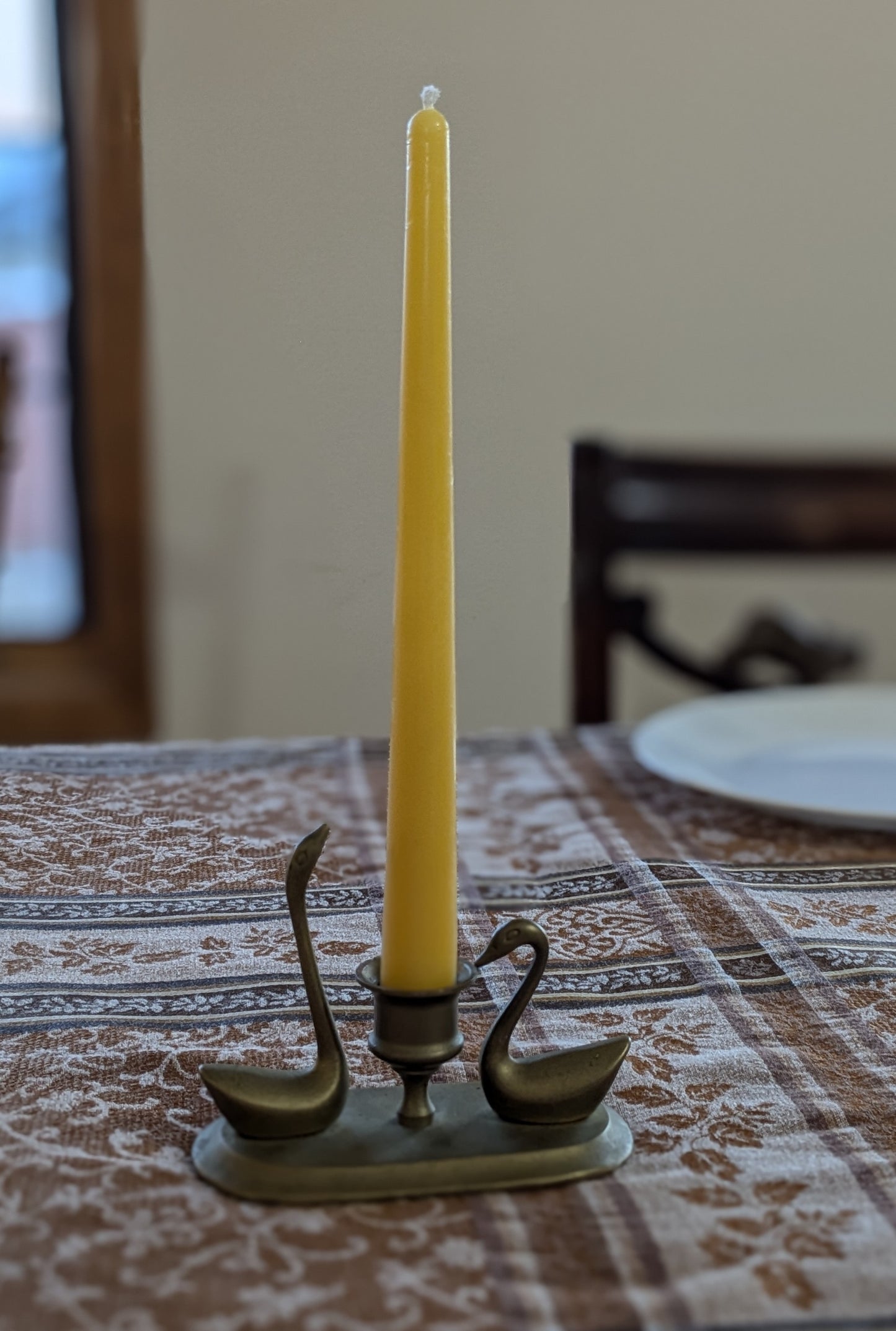 Yellow Taper Candle 10" - 100% Pure Beeswax (set of 2)