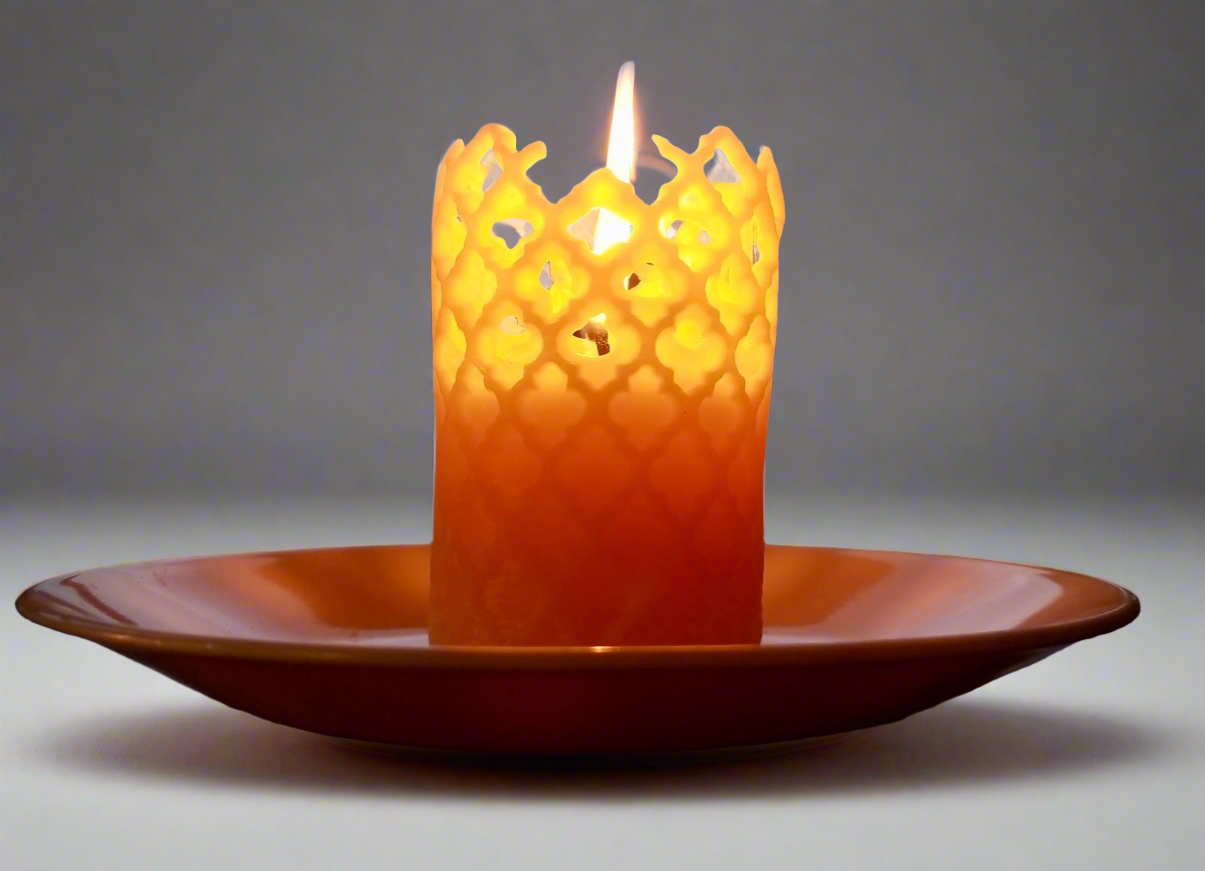 Gothic Tracery 100% Beeswax Candle