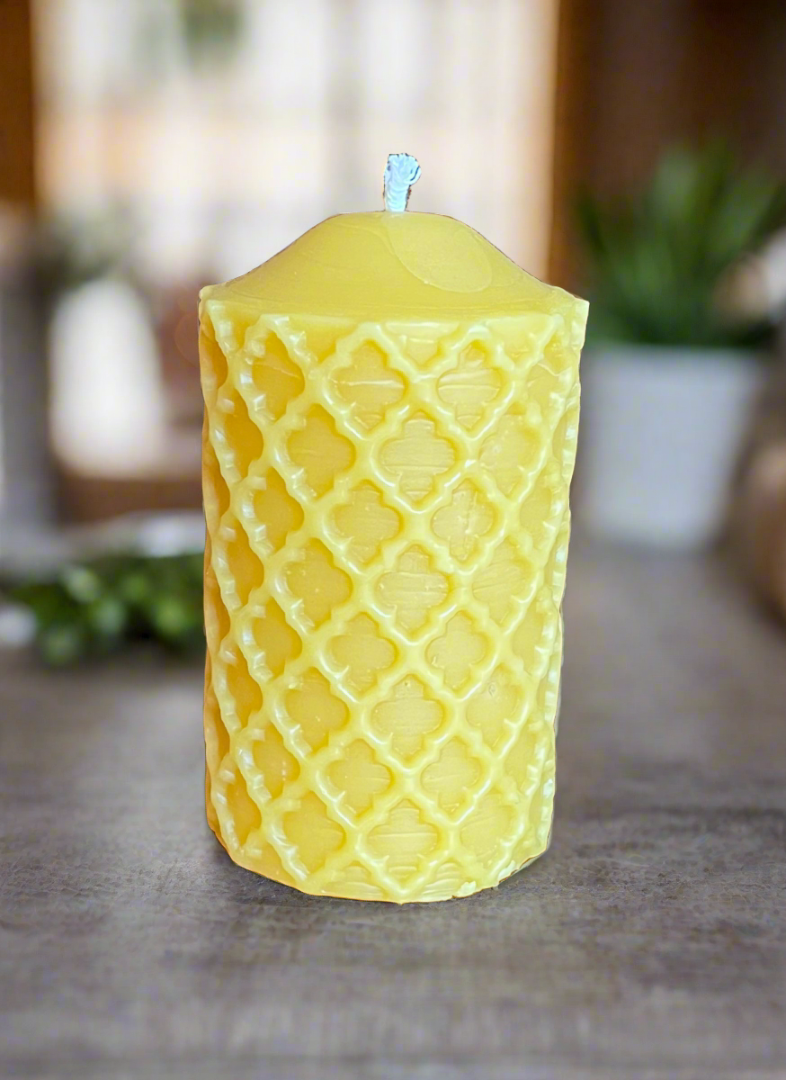 Gothic Tracery 100% Beeswax Candle