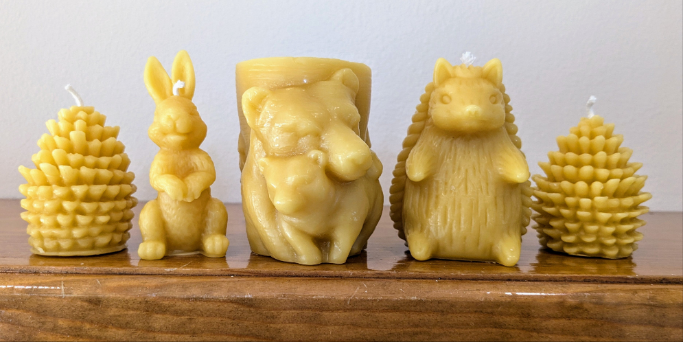 Mama Bear Pillar Candle - 100% Beeswax