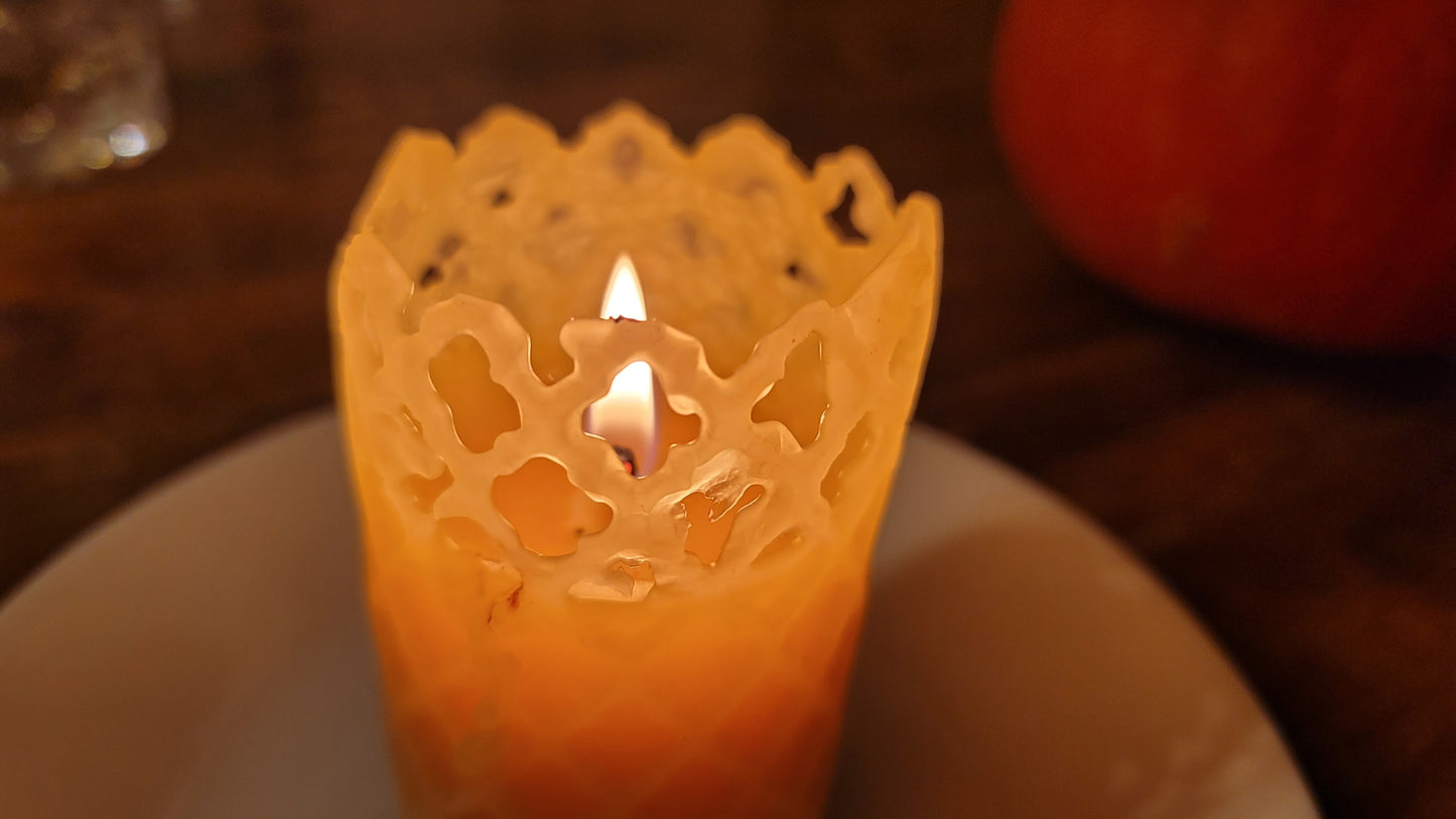 Gothic Tracery 100% Beeswax Candle