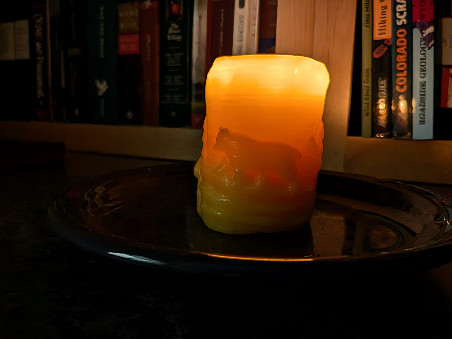 Mama Bear Pillar Candle - 100% Beeswax