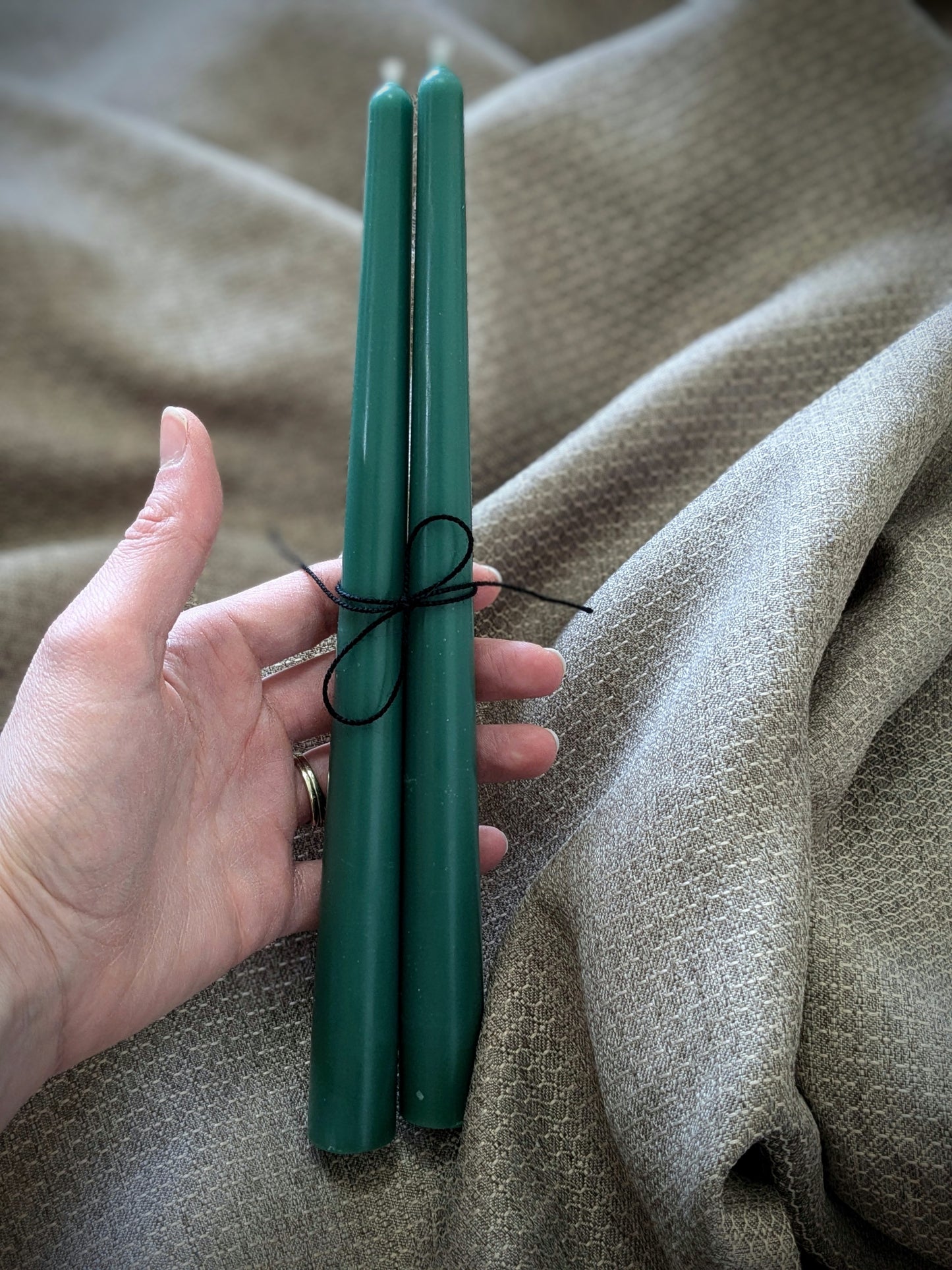 10" Green Taper Candle