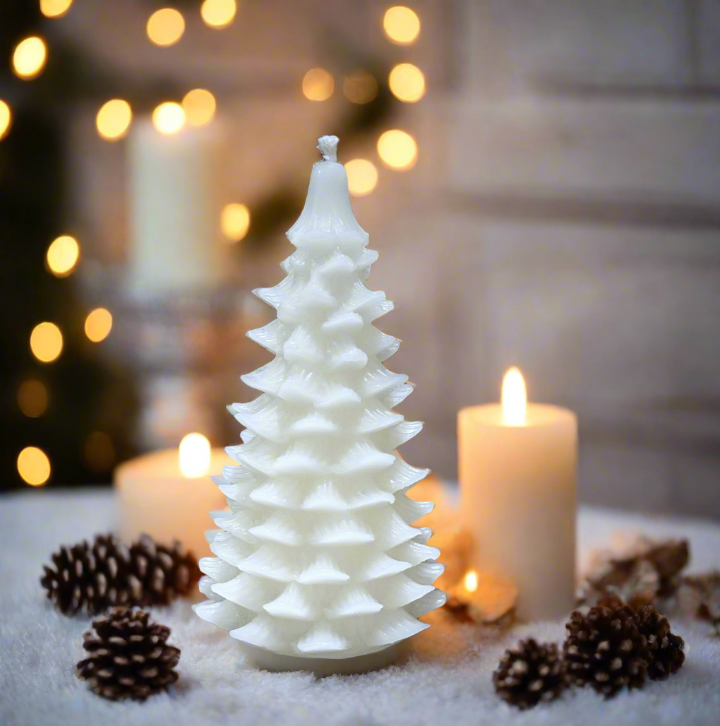 Tree- Winter Evergreen Christmas Tree 100% Beeswax Candle