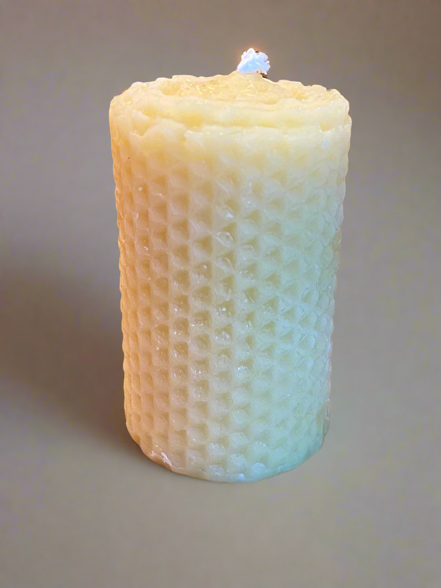 Honeycomb Pillar 100% Beeswax Candle