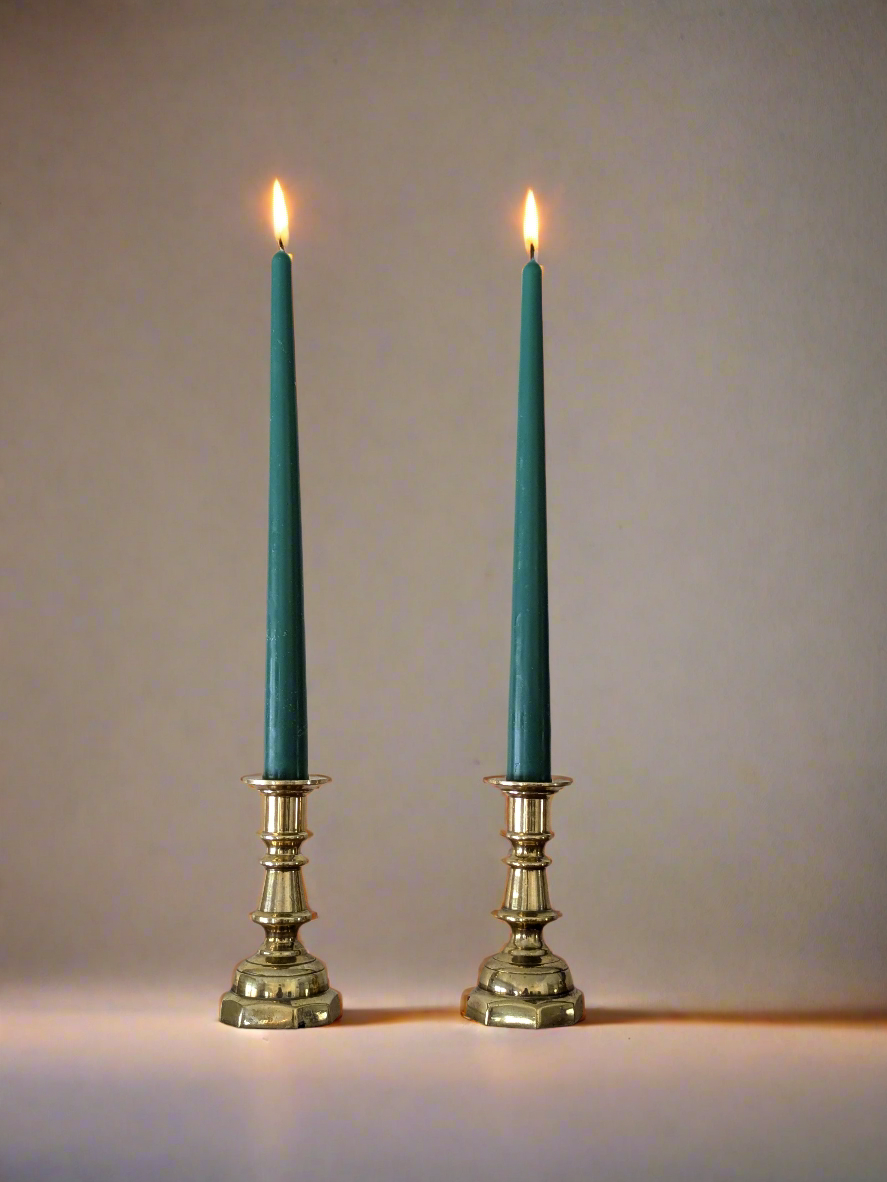 10" Green Taper Candle