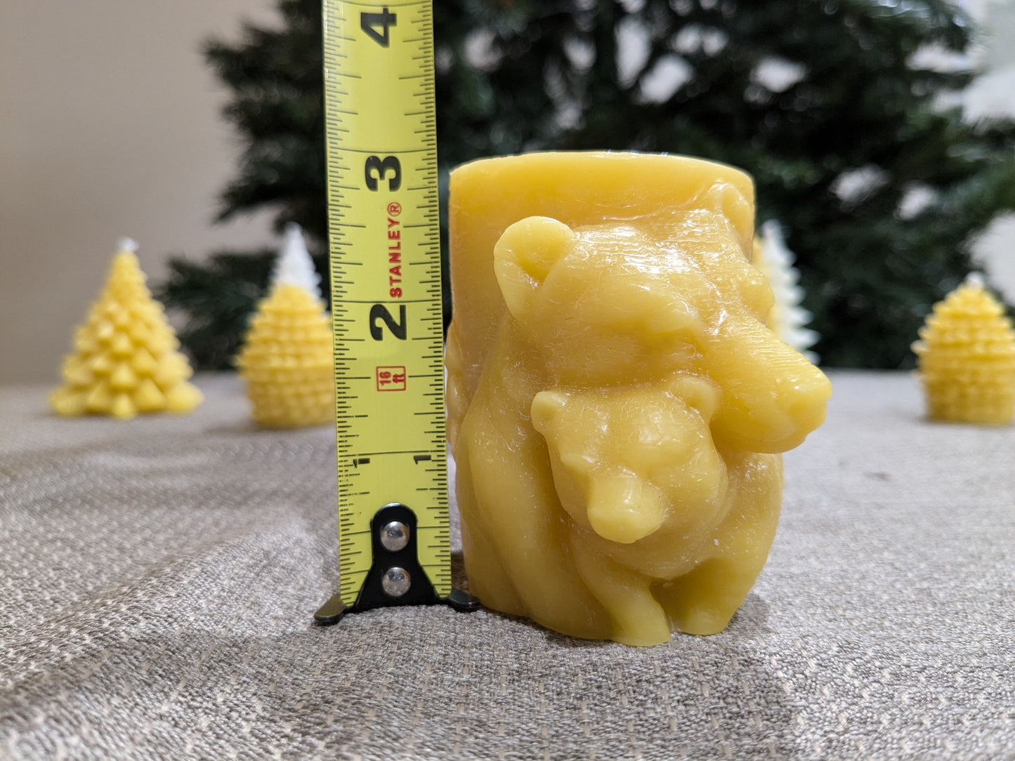 Mama Bear Pillar Candle - 100% Beeswax