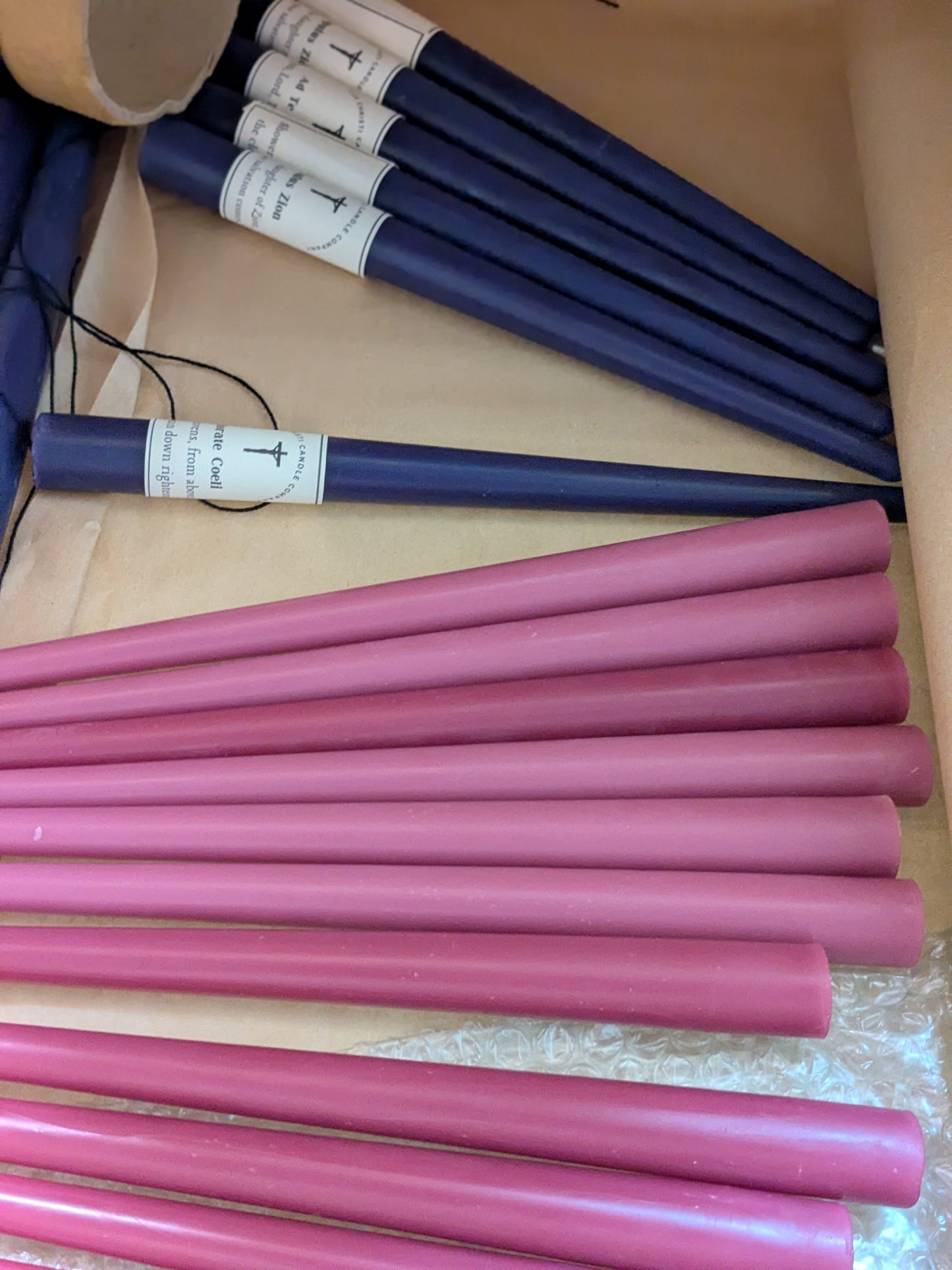 100% Beeswax Advent Taper Candle - set of 4