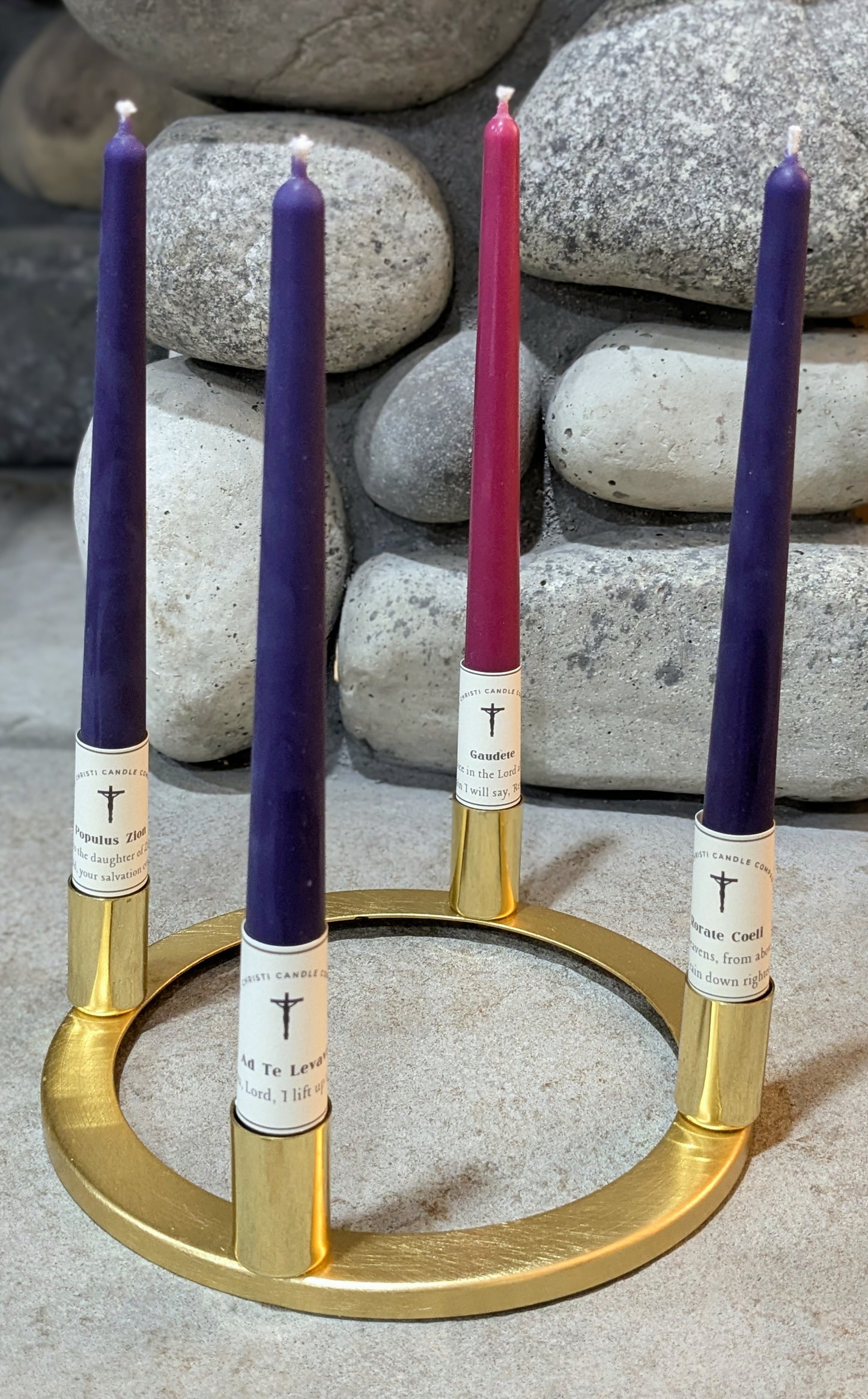 100% Beeswax Advent Taper Candle - set of 4