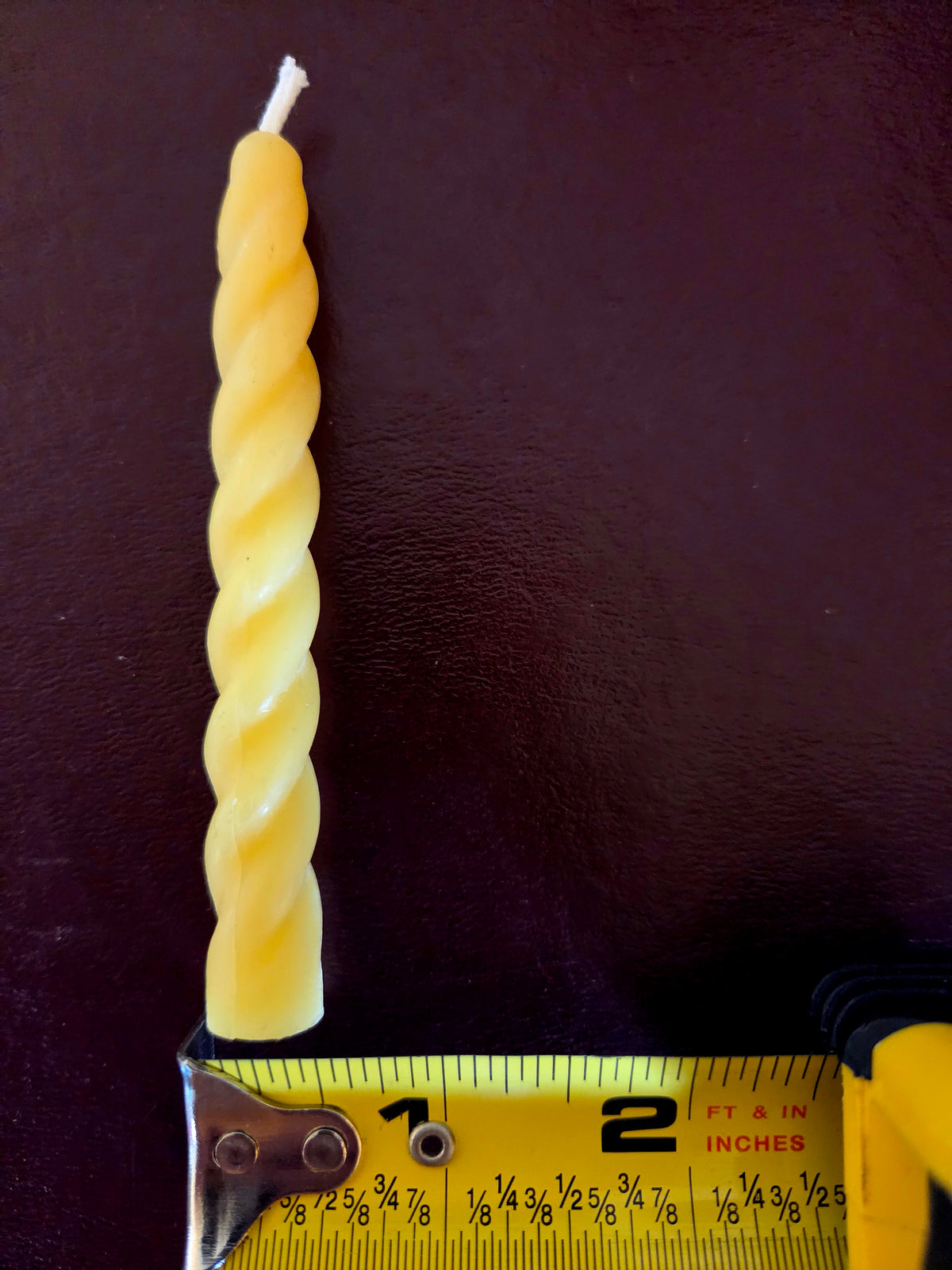 Mini Twisted Taper Candle | 100% USA Beeswax
