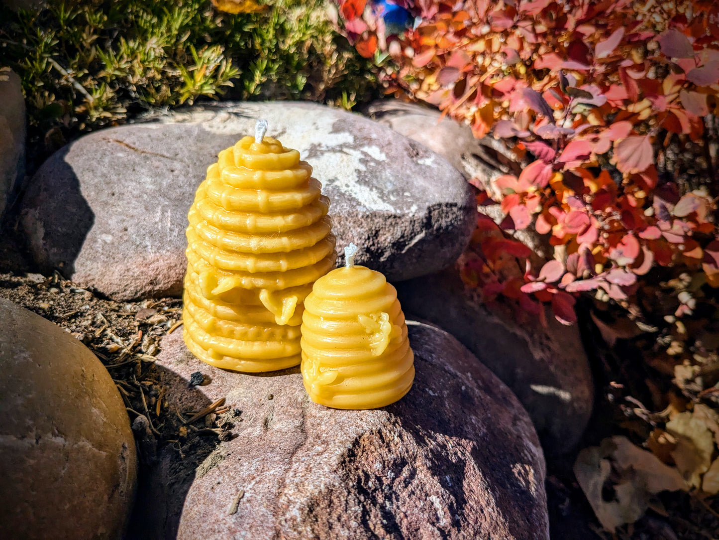 Small Beehive Votive Candle - 100% Beeswax