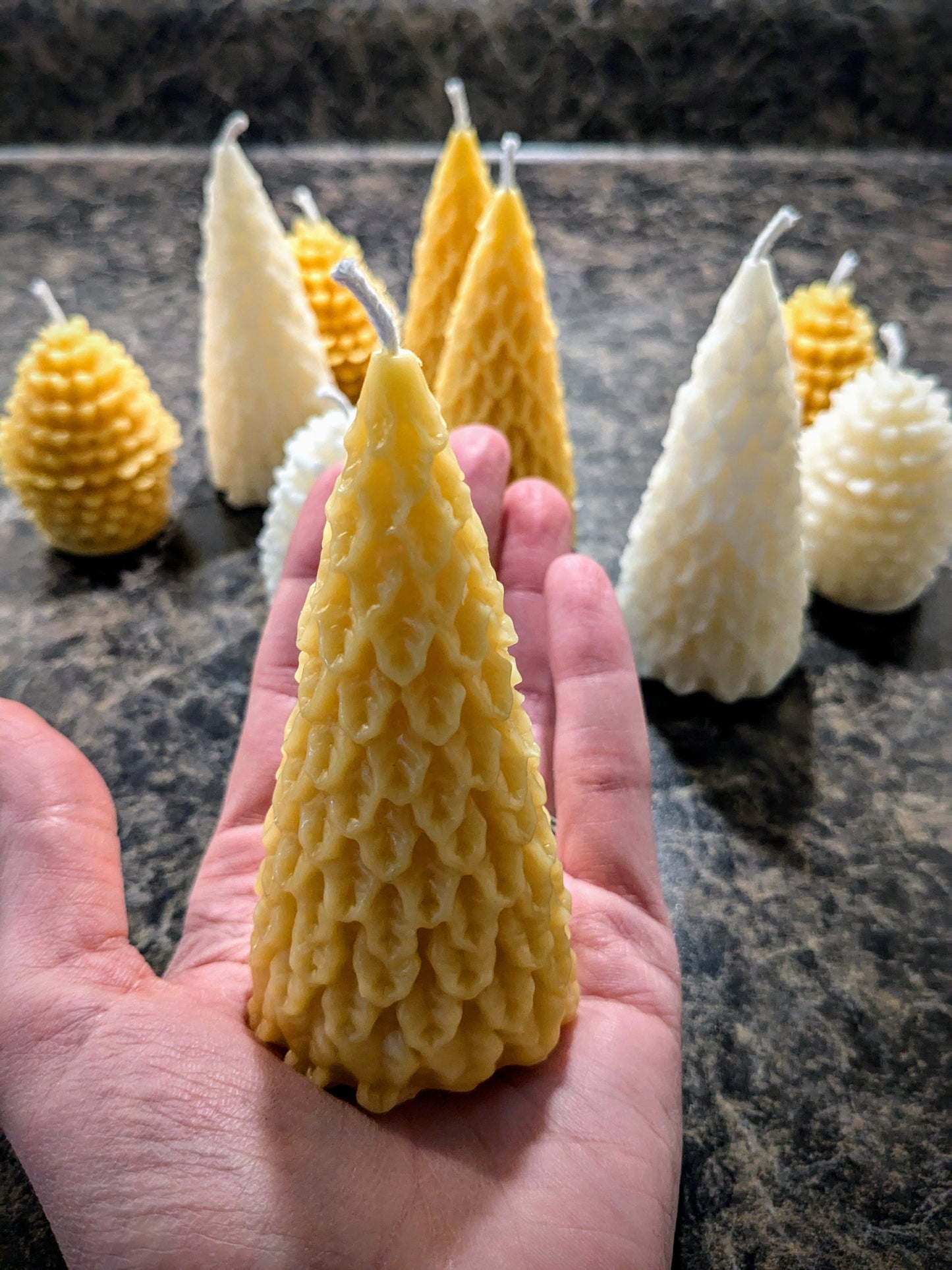 Tree - Holly Christmas Tree 100% Beeswax Candle