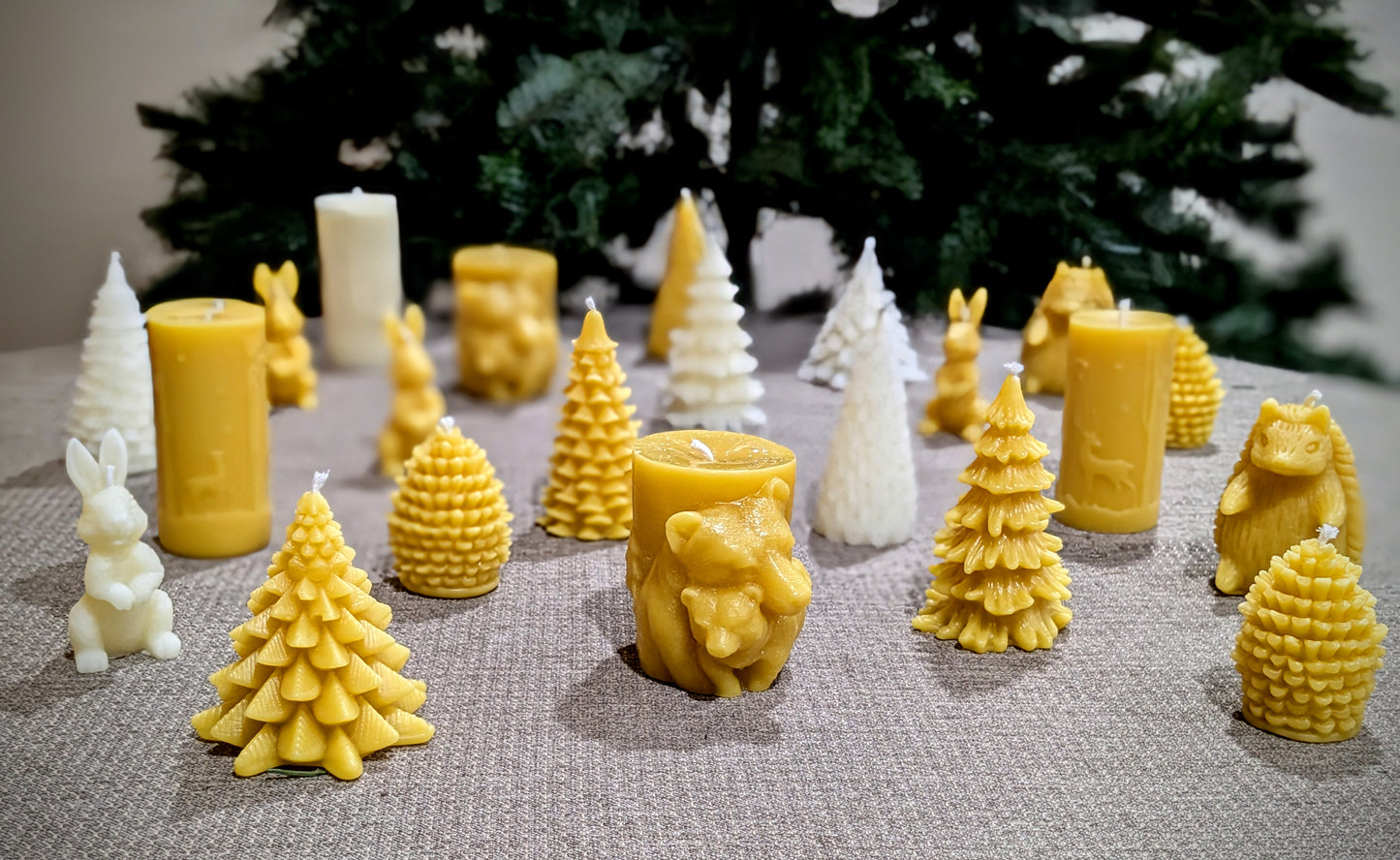 Tree - Fat Pine Christmas Tree 100% Beeswax Candle