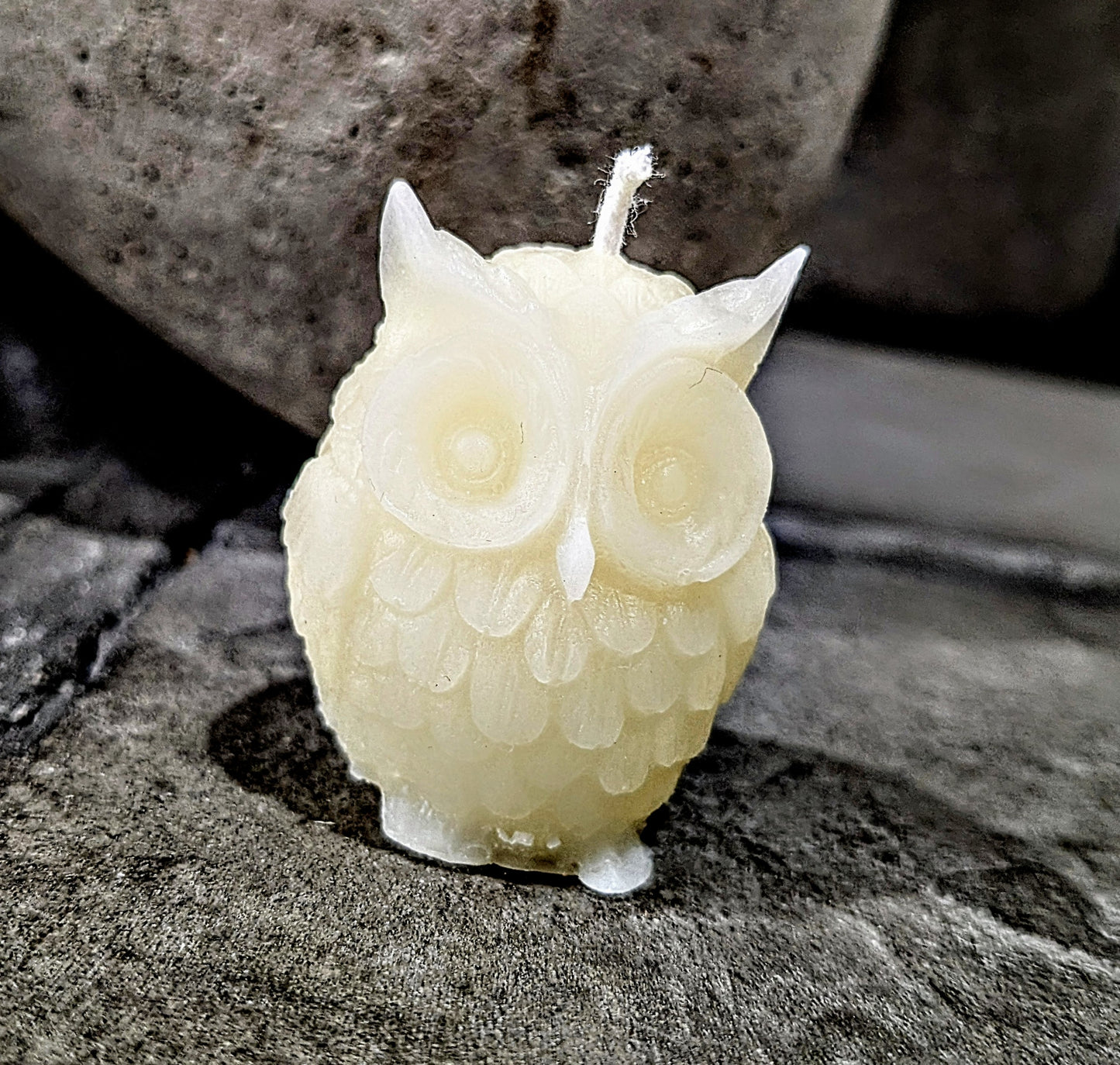 Small Owl Candle - 100% Beeswax