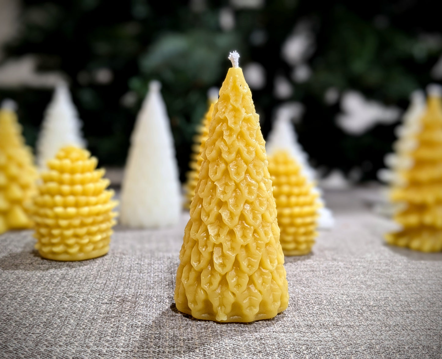 Tree - Holly Christmas Tree 100% Beeswax Candle