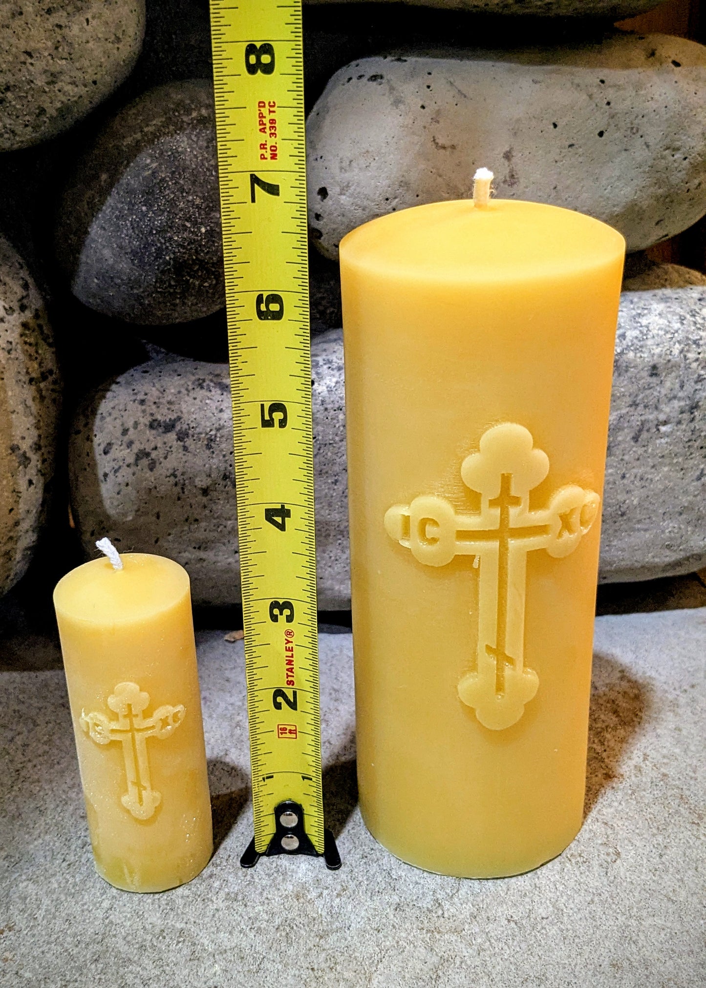 100% Pure Beeswax - Unpainted Large Cross Candle