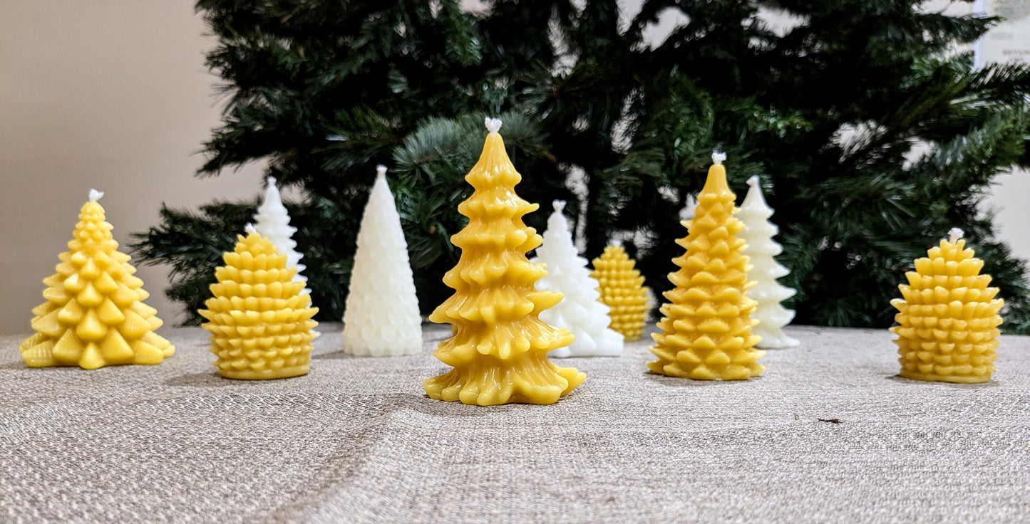 Tree- Winter Evergreen Christmas Tree 100% Beeswax Candle