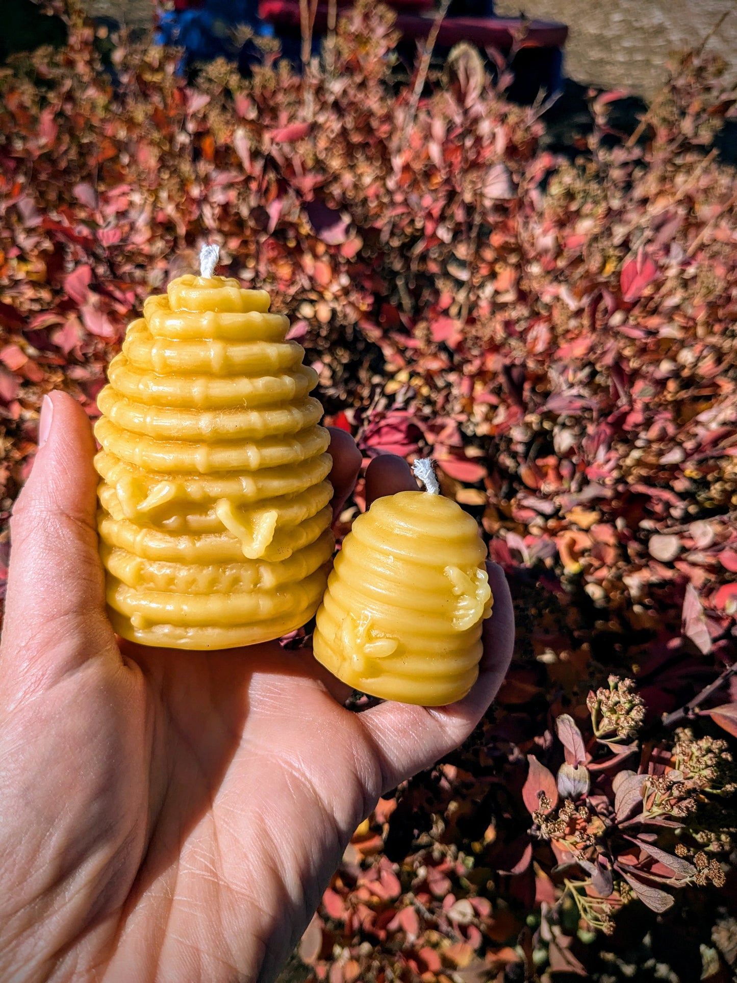 Small Beehive Votive Candle - 100% Beeswax