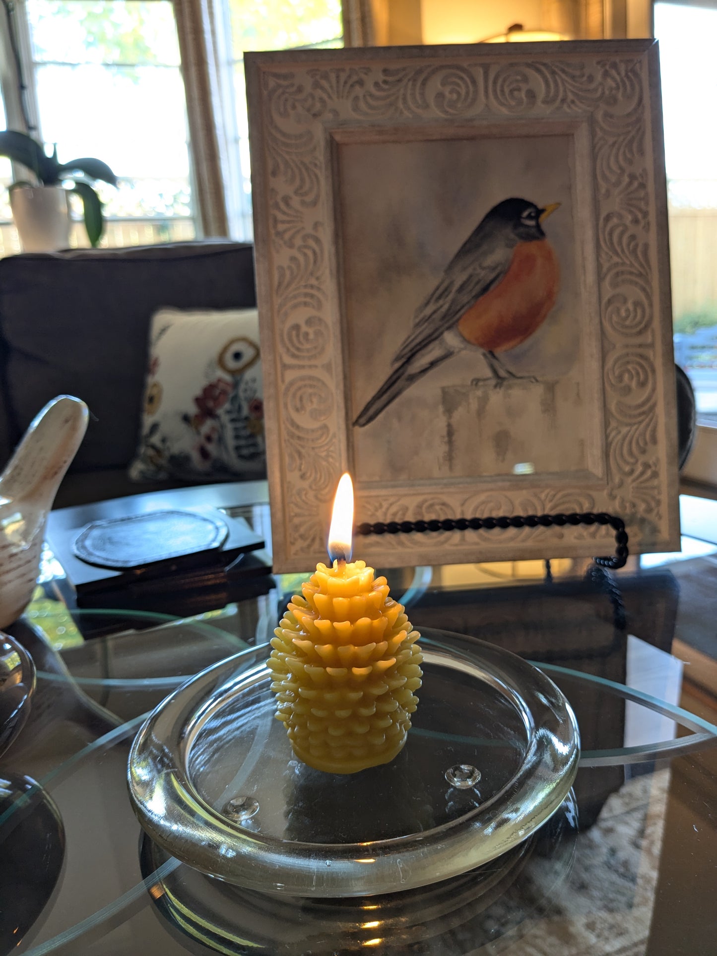 Pinecone 100% Beeswax Candle